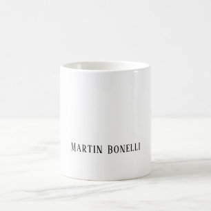 Moderne professionelle einfache schwarze und weiße kaffeetasse