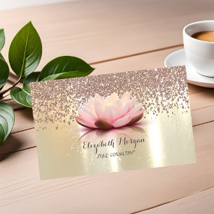 Moderne professionelle Eleganz, Diamanten, Lotus Visitenkarte