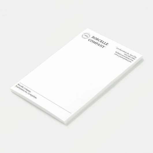 Moderne professionelle Firma Post-it Klebezettel (angewinkelt)