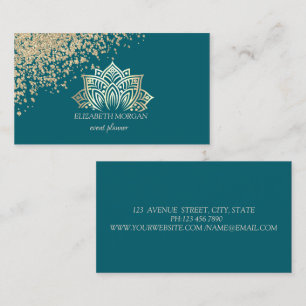 Moderne professionelle Gold-Diamanten Gold-Lotus Visitenkarte
