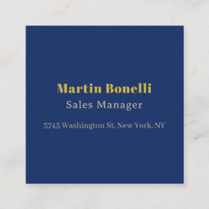 Moderne professionelle Gold- und Blaukolor-Serif-S Begleitkarte