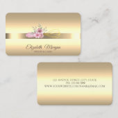 Moderne professionelle Gold Whisk Blume Visitenkarte (Vorne/Hinten)