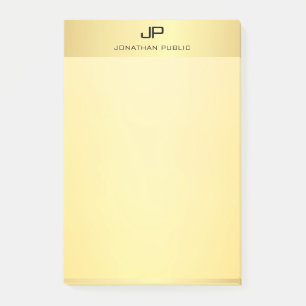 Moderne professionelle Goldvorlage elegant Post-it Klebezettel