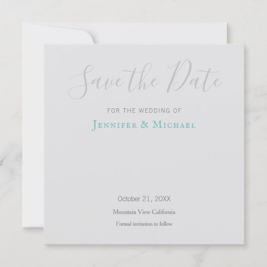 Moderne professionelle Hochzeitsgestaltung - Datum Save The Date (Vorderseite)