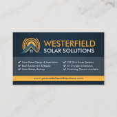 Moderne professionelle Installation von Solarmodul Visitenkarte (Vorderseite)