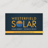 Moderne professionelle Installation von Solarmodul Visitenkarte (Vorderseite)