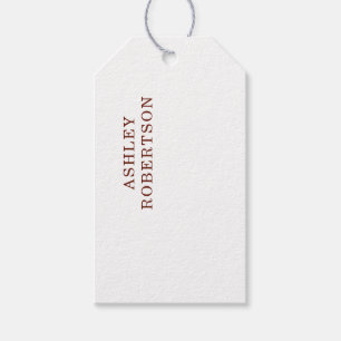 Moderne professionelle minimalistische eigene Name Geschenkanhänger