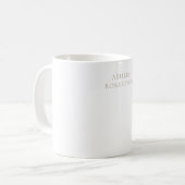 Moderne professionelle minimalistische eigene Name Kaffeetasse (Vorderseite Links)