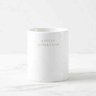 Moderne professionelle minimalistische eigene Name Kaffeetasse