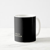 Moderne professionelle minimalistische eigene Name Kaffeetasse (VorderseiteRechts)