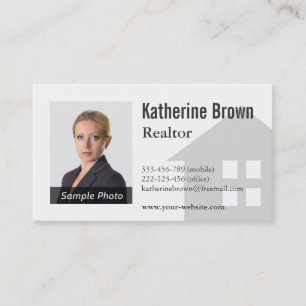 Moderne professionelle minimalistische Makler-Foto Visitenkarte