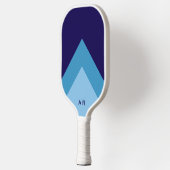 Moderne professionelle monogrammierte dunkelblaue pickleball schläger (Links)