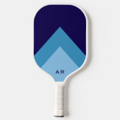 Moderne professionelle monogrammierte dunkelblaue pickleball schläger (Rückseite)