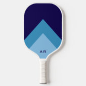 Moderne professionelle monogrammierte dunkelblaue pickleball schläger (Vorderseite)
