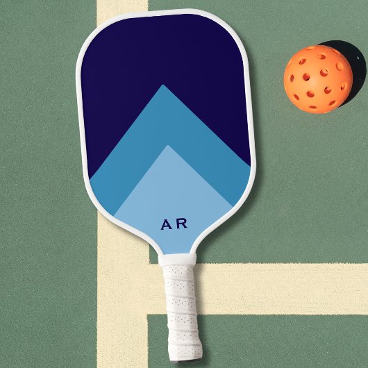 Moderne professionelle monogrammierte dunkelblaue pickleball schläger