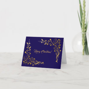 Moderne professionelle Navy- und Gold-Weihnachtska Feiertagskarte