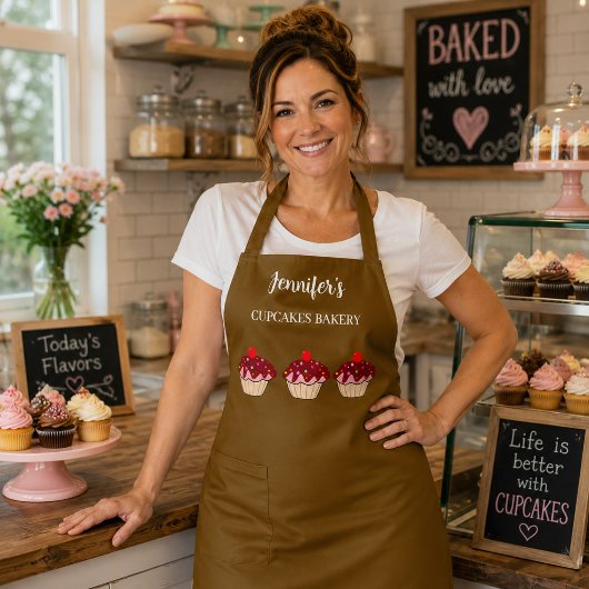 Moderne professionelle persönliche Cupcakes-Bäcker Schürze