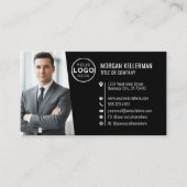 Moderne professionelle QR-Code-Foto-Logo für Schwa Visitenkarte (Vorderseite)