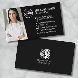 Moderne professionelle QR-Code-Foto-Logo für Schwa Visitenkarte