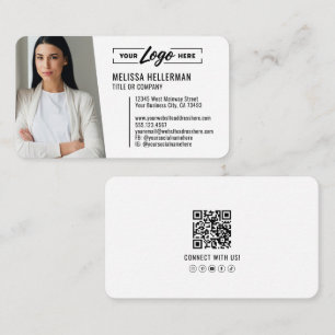 Moderne professionelle QR-Code-Foto-Logo Visitenkarte