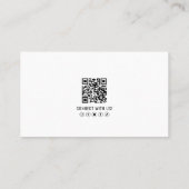 Moderne professionelle QR-Code-Foto-Logo Visitenkarte (Rückseite)