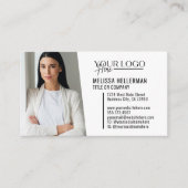Moderne professionelle QR-Code-Foto-Logo Visitenkarte (Vorderseite)