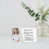 Moderne professionelle QR-Code-Foto-Logo Visitenkarte (Stehend Vorderseite)