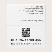 Moderne professionelle Schwarz-Weiß-QR-Code-Vorlag (Außenseite Aufgefaltet)