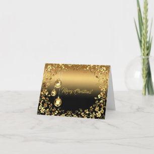 Moderne professionelle schwarze und goldene Weihna Feiertagskarte