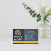 Moderne professionelle Solaranlageninstallation Visitenkarte (Stehend Vorderseite)