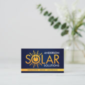 Moderne professionelle Solaranlageninstallation Visitenkarte (Stehend Vorderseite)