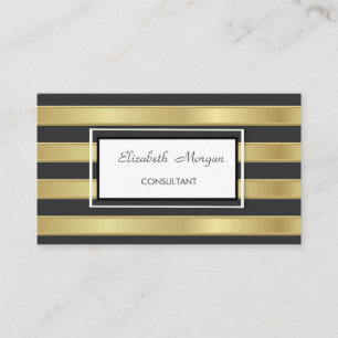 Moderne professionelle stilvolle Gold-Schwarz-Stre Visitenkarte