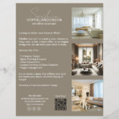 Moderne professionelle Taupe-Geschäfte Flyer (Vorne)