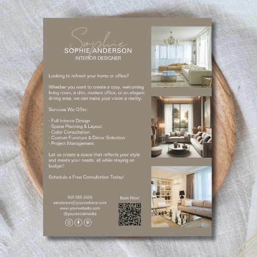 Moderne professionelle Taupe-Geschäfte Flyer