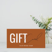 Moderne professionelle Terrakotta-Geschenkkarte mi (Stehend Vorderseite)