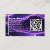 Moderne professionelle violette Visitenkarten-QR-C Visitenkarte (Vorderseite)
