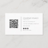 Moderne professionelle Visitenkarte mit QR-Code (Rückseite)