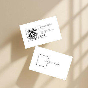 Moderne professionelle Visitenkarte mit QR-Code