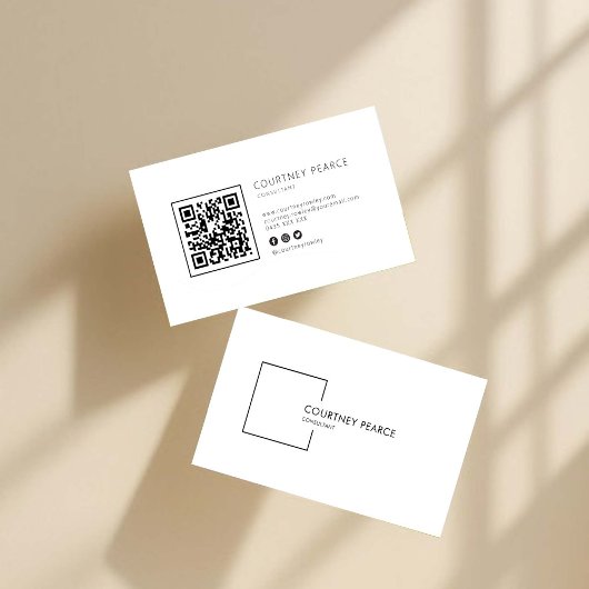 Moderne professionelle Visitenkarte mit QR-Code