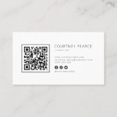 Moderne professionelle Visitenkarte mit QR-Code (Rückseite)