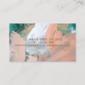 Moderne professionelle Wasserfarbe ,Palmblätterbla Visitenkarte (Rückseite)