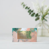 Moderne professionelle Wasserfarbe ,Palmblätterbla Visitenkarte (Stehend Vorderseite)