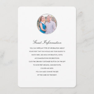 Moderne Profil-Richtungs-/Informations-Karte Begleitkarte