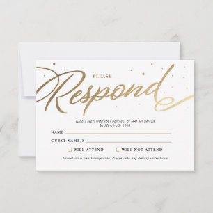 Moderne Prom RSVP Karte