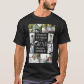 Moderne Proud Vater Graduate 9 Foto Collage T-Shirt (Vorderseite)
