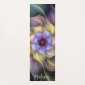 Moderne Psychedelic Fraktal Blume Petal Yogamatte (Rückseite)