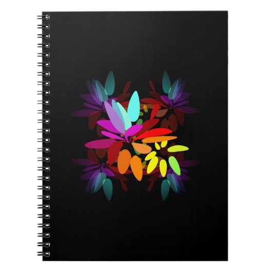 Moderne Psychedelic Style Rainbow Petals Notizblock (Vorderseite)