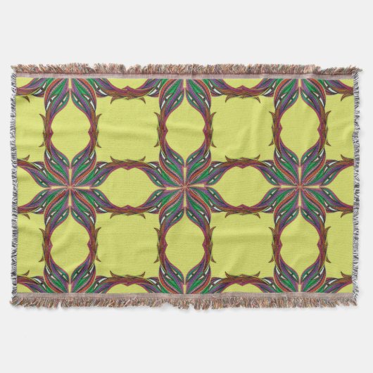 Moderne psychedelische Mandala Decke (Vorderseite)
