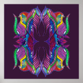 Moderne psychedelische Mandala Poster (Vorne)