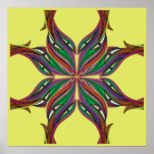 Moderne psychedelische Mandala Poster (Vorne)